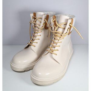 SEE BY CHLOE‎ Womens Beige Waterproof Florrie Round Toe Block Heel Rain Boots 41